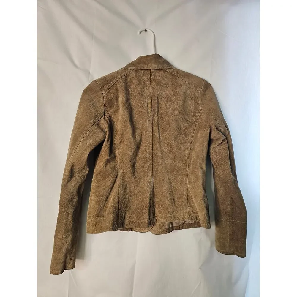 Style & Co Petite Leather Tan jacket  size Small - Picture 7 of 7